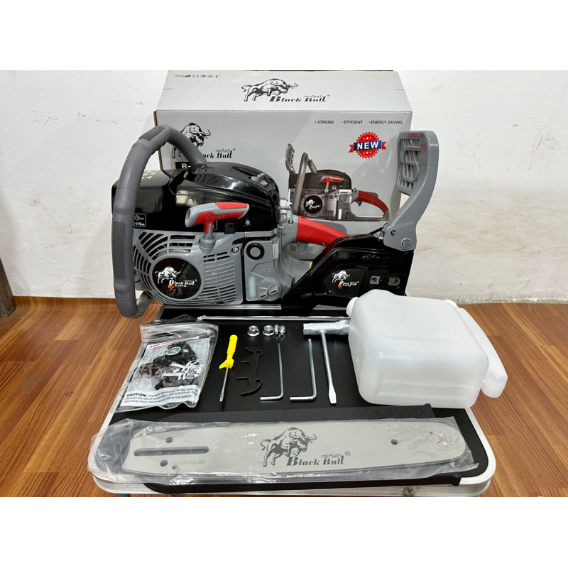 รุ่นใหม่! BLACKBULL รุ่น58Mอัปเดตกรองอากาศใหม่ เลื่อยโซ่ยนต์ กระทิงดำ รุ่น5800 บาร์11.5นิ้ว