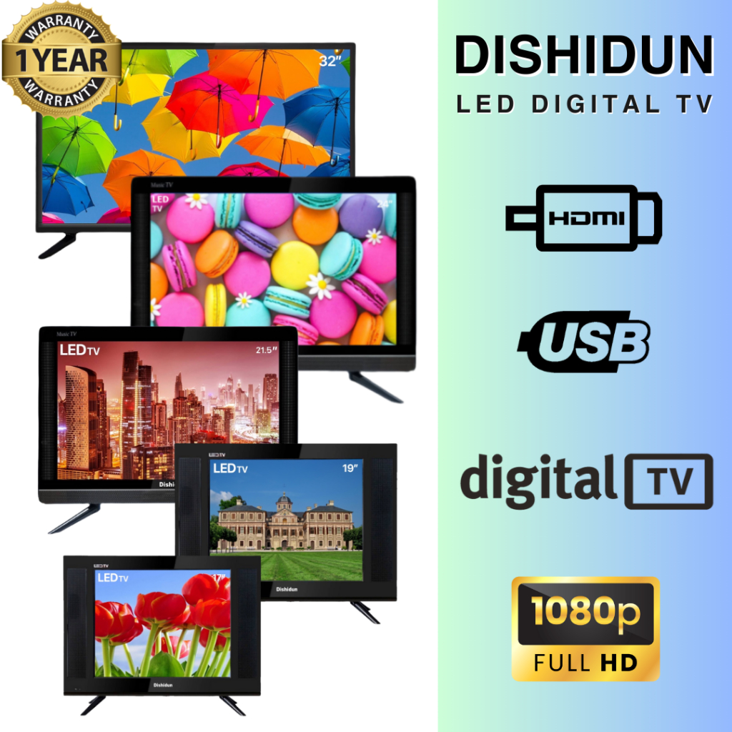 DISHIDUN LED Digital TV - 17”19”21.5”24”32” ( แอลอีดี ทีวีดิจิตอล - 17 นิ้ว, 19 นิ้ว, 21.5 นิ้ว, 24 นิ้ว, 32 นิ้ว )