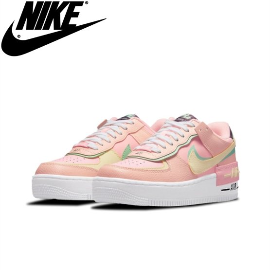 【ของแท้ 100%】Nike Air Force 1 Low Shadow Arctic Punch CU8591-601 pink green