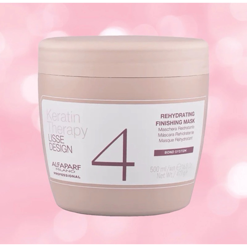 ALFAPARF KERATIN MASK 500 ML. มาส์ก เข้มข้น ที่มีเคราติน คลอลาเจน ให้เส้นผม เรียบ ลื่น