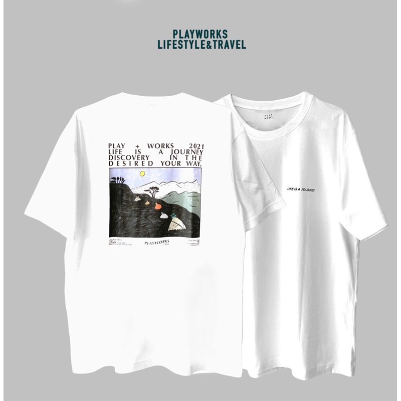 Playworks เสื้อยืดT shirt – Life is a journey ลาย Doi pha hom pok