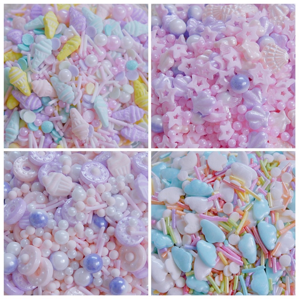 Sprinkle  Sugar น้ำตาลตกแต่งหน้าเค้ก น้ำตาลตกแต่งขนม โทนสีชมพู ลายน่ารักมาก 30/50 กรัม