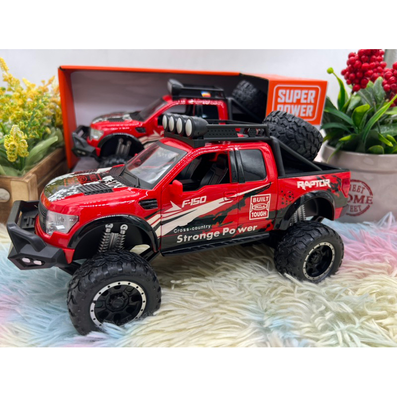 🌈ของเล่น รถของเล่น รถจิ๊บ รถoffroad รถวิบาก monster truck บิ๊กฟุต Big foot รถกะบะ pick up กะบะบิ๊กฟุตแดง WY660A