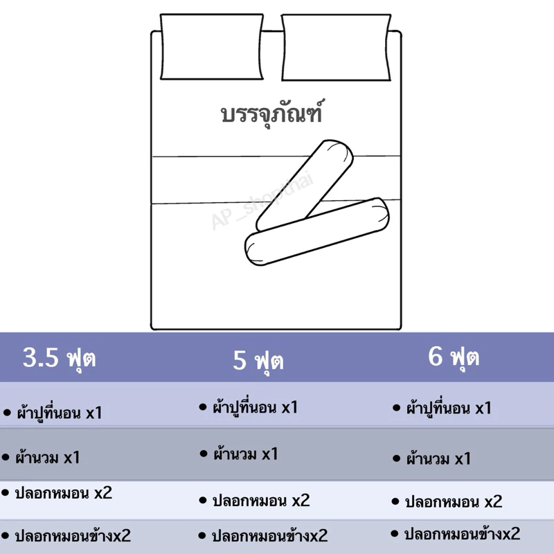 ชุดผ้าปูที่นอน ขาวล้วน พร้อมผ้านวม ชุดเครื่องนอน ครบชุด6ชิ้น (ผ้าปู+ผ้านวม+ปลอกหมอน)มีขนาด3.5f/5f/6f thumbnail 4