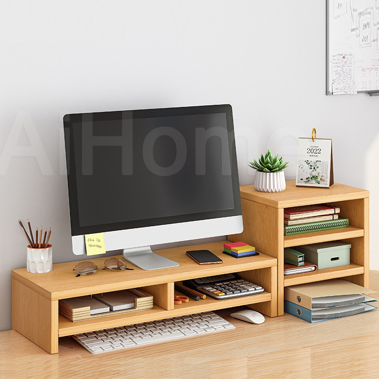 AiHome ชั้นวางบนโต๊ะทํางาน เซตลิ้นชัก ชั้นวางจอคอม พร้อมชั้นเก็บของ