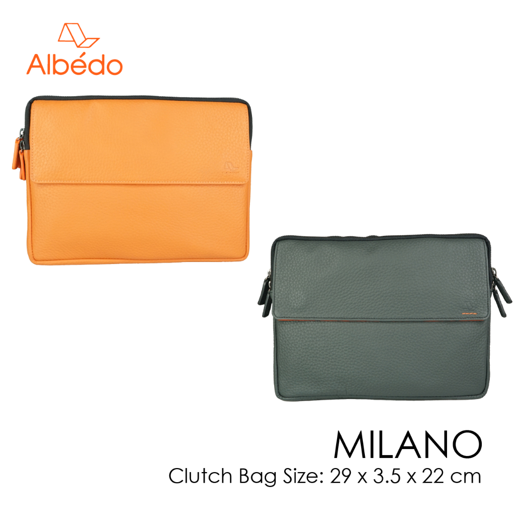[Albedo] MILANO CLUTCH BAG กระเป๋าคลัทช์ หนังแท้ รุ่น MILANO - ABML00674/ABML00696