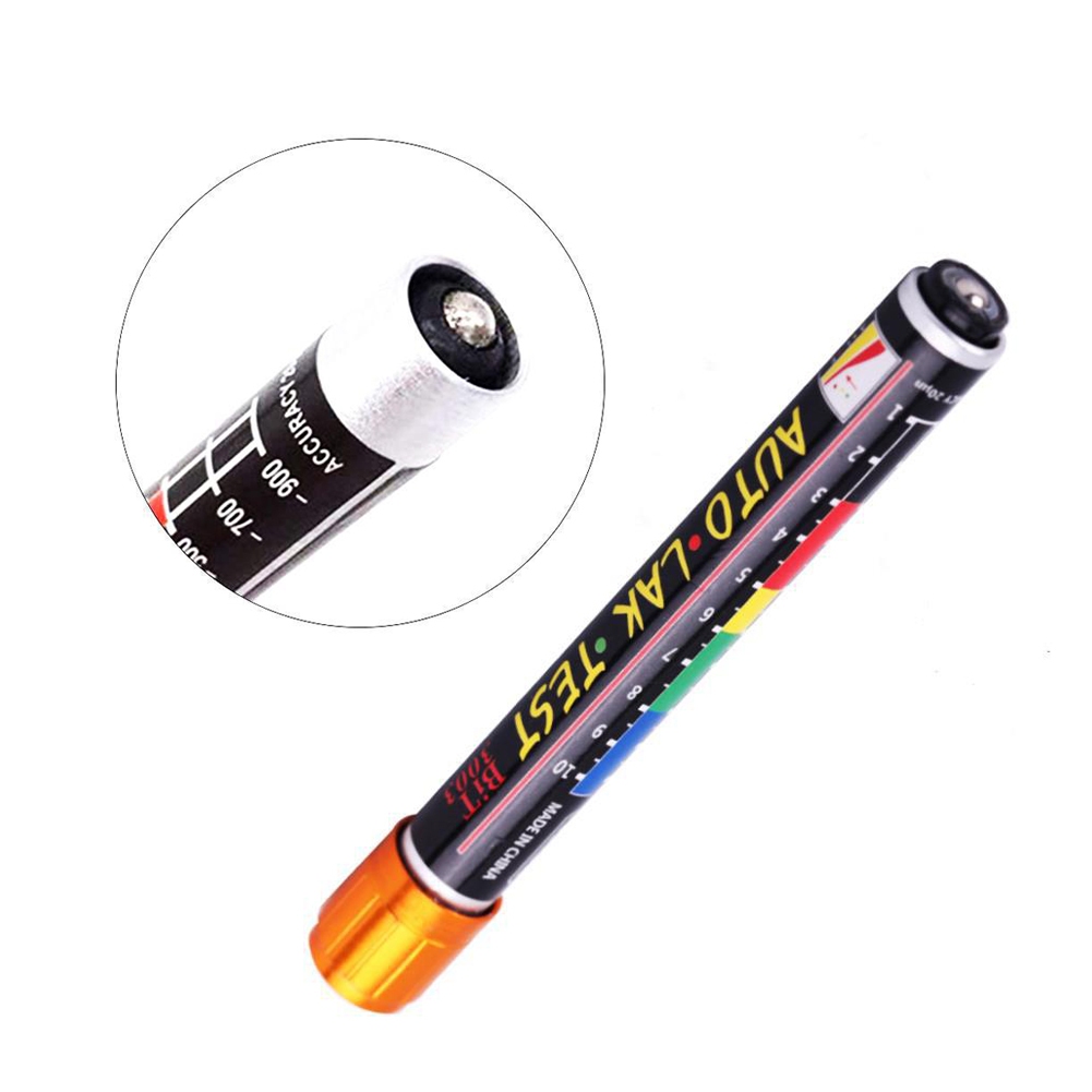 ปากกาทดสอบความหนาสีรถพร้อมตัวบ่งชี้สเกลปลายแม่เหล็กแบบพกพาเครื่องทดสอบการเคลือบสีรถยนต์ Meter Coat Crash Check Test - รูปที่ 4