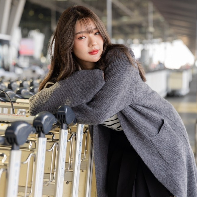 MEAN LONG CARDIGAN คาร์ดิแกนตัวยาว ไหมพรมทอแน่น ลุคเกาหลีฟีลออนนี่นูน่าสุดจึ้ง