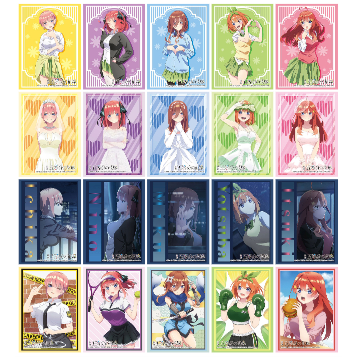 เศษสลีฟ Bushiroad Sleeve Movie Gotoubun no Hanayome : Nakano Ichika, Nino, Miku, Yotsuba, Itsuki