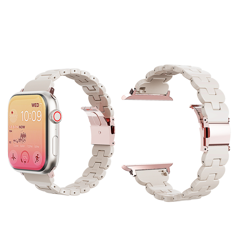PC เรซิ่นสายนาฬิกาเหมาะสำหรับ 38mm40mm 41 มม.45 มม.44 มม.42 มม.iwatch10/9/8/7/6/5/4/3/2/1