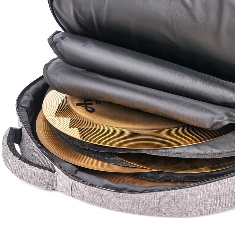 [ส่งด่วน!] กระเป๋าแฉกลม D&J AX-60 สียีนส์เทา บุโฟม EPE หนา 12 มม. กันกระแทกดี กระเป๋าฉาบ กระเป๋าใส่แฉ มีสายสะพาย/หูหิ้ว