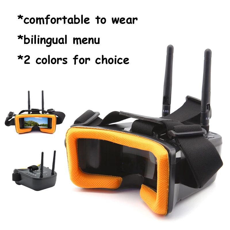 แว่น VR009 Mini FPV Goggles 480x320px 16:9 3inch display 40ch Diversity RX built in Battery ร้านไทย
