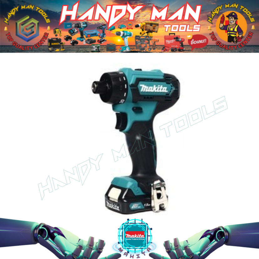 MAKITA รุ่น DF033DWYE สว่านไขควงไร้สาย 12 รวมแบตเตอรี่และแท่นชาร์จ  # ออก..ใบเสร็จ-ใบกำกั