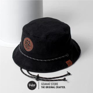 G157 Black หมวกบักเก็ต คอตตอนหนาพิเศษ ฟอกเฟด เบา นุ่ม ใส่สบาย ระบายอากาศได้ดี