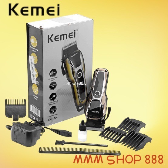 Kemei  KM-1990 แบตตาเลี่ยน ปัตตาเลี่ยนตัดผมไฟฟ้าไร้สาย