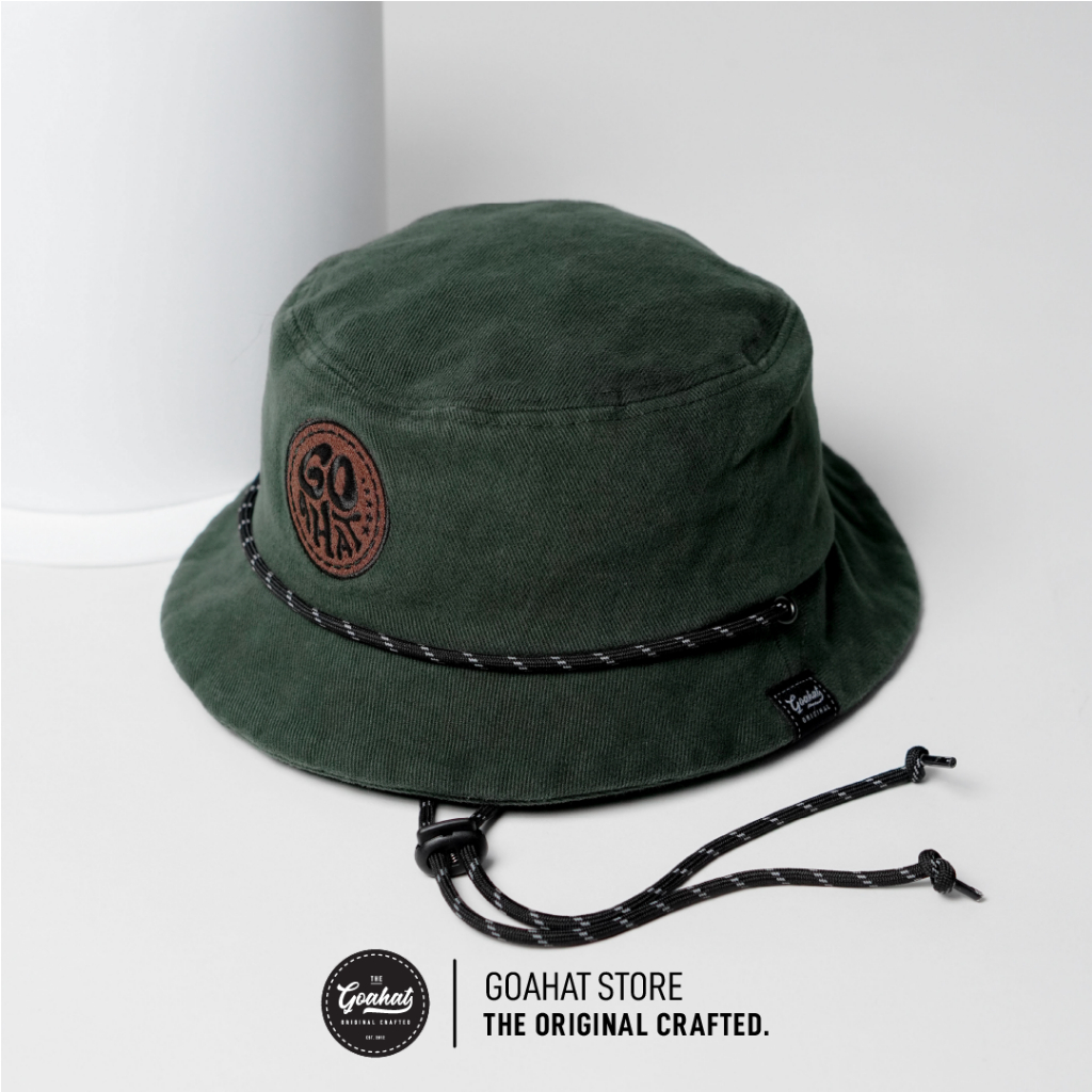 G157 Deep Green หมวกบักเก็ต คอตตอนหนาพิเศษ ฟอกเฟด เบา นุ่ม ใส่สบาย ระบายอากาศได้ดี