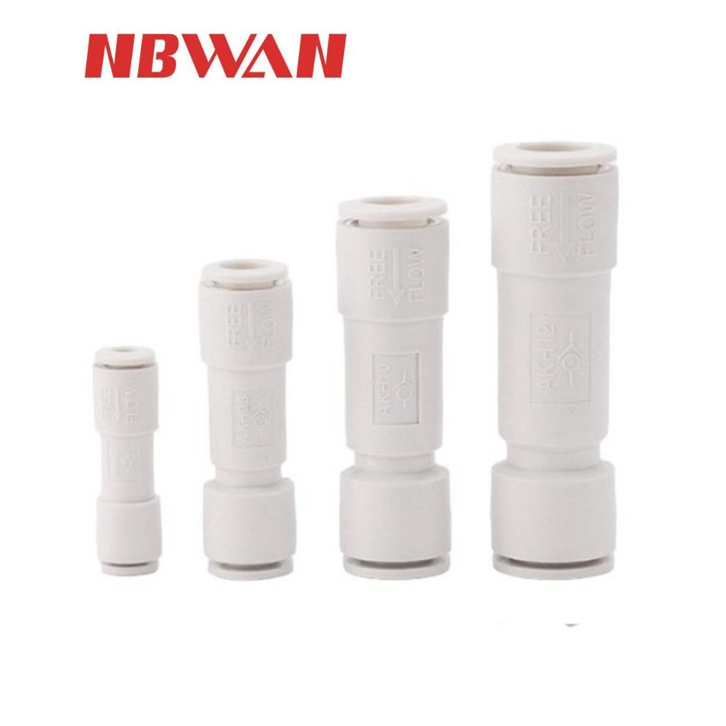 NBWAN ข้อต่อตรง นิวเมติก วาล์วทางเดียวสำหรับท่อสูญญากาศ ตรวจสอบอากาศ S-AKH