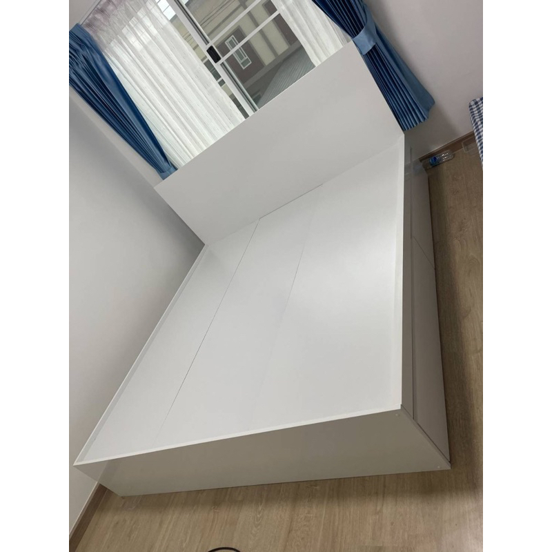 เตียงนอนมีลิ้นชัก มินิมอล เตียงนอนเรียบๆ เตียงสีขาว ส่งพร้อมประกอบให้เลย (ส่งเฉพาะ กทม และ ปริมณฑล) - รูปที่ 7