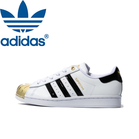 【ของแท้ 100%】adidas originals Superstar Metal Toe FV3310 White gold