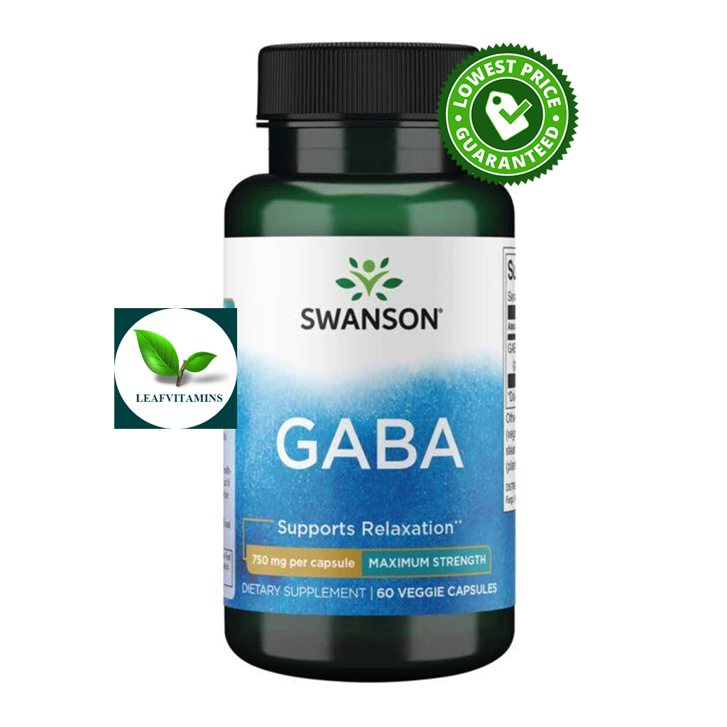 Swanson Ultra- GABA - Maximum Strength 750 mg / 60 Veg Caps