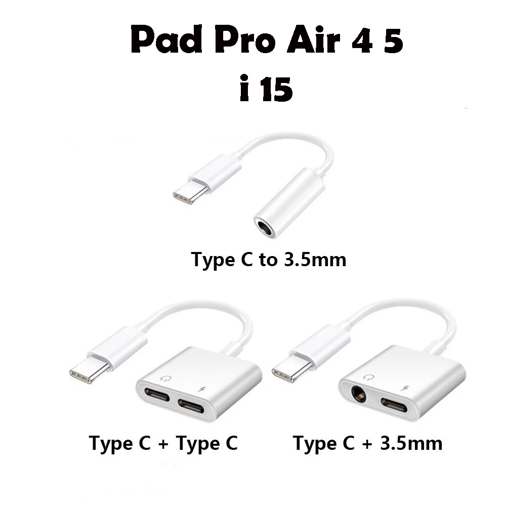 หางหนู USB Type c to Aux 3.5mm หัวแปลง type c สายแปลงหูฟังสำหรับ ไอแพด Pro, Air4 Air5 Mini6 ไอ15 15 