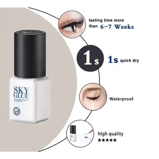 **แพ็คเก็จใหม่ **Sky กาวต่อขนตา กาวต่อขนตา สีดำ แห้งเร็ว 1-2 วิ ปริมาณ 5 มิลลิลิตร อุปกรณ์ต่อขนตา