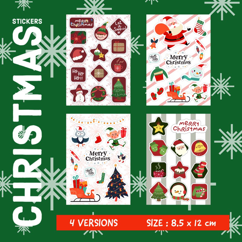 สติ๊กเกอร์คริสต์มาส, Christmas stickers สีแดง
