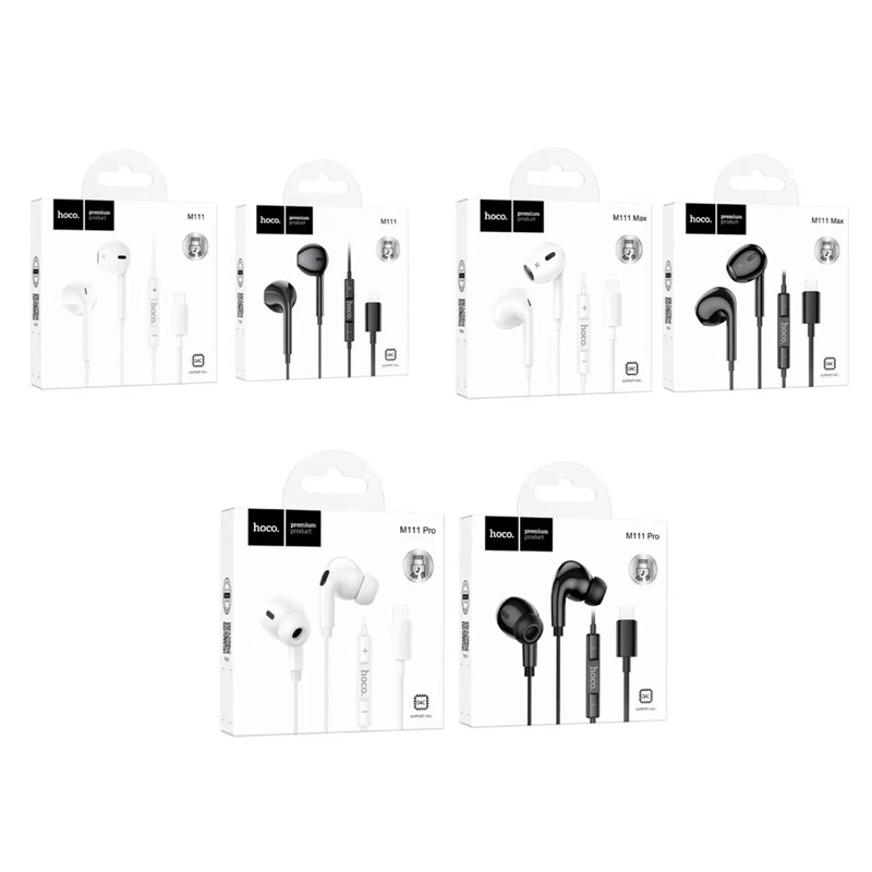(M111 i5/ M111max i5/ M111pro i5) Hoco หูฟังอินเอียร์IOS มีไมค์ ปุ่มคอนโทรล ไม่มีต้องเชื่อมต่อกับบลู