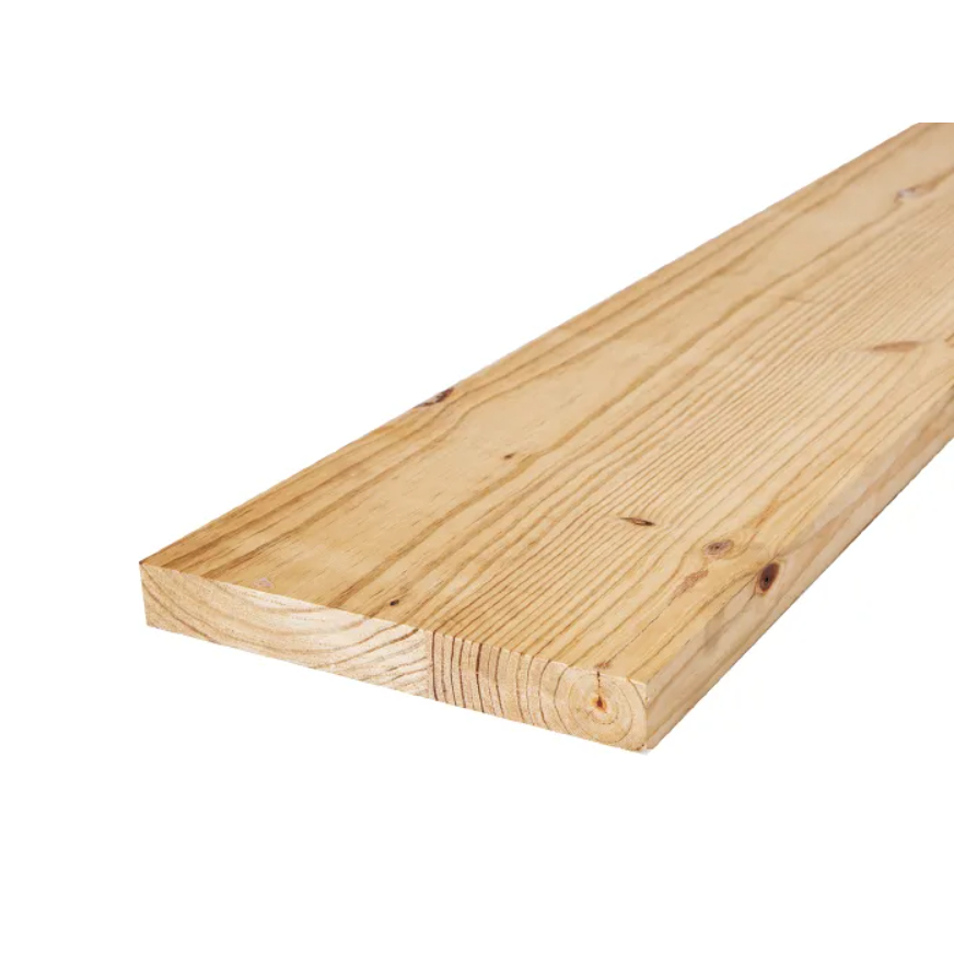 บันไดไม้สน SYP (ลูกตั้ง) กันปลวก H3 เกรด Natural ขนาด 1"x8"x1.2M. (20mm.x180mm.x1200mm.)