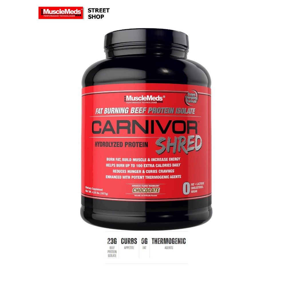 MuscleMeds - Carnivor Shred 100% Beef Protein + Fat Burn (4 lbs) 56 Servings #Ripped