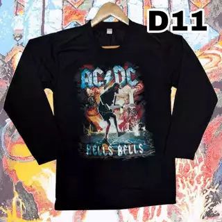 เสื้อแขนยาว ลายวินเทจ ลายวง ลายACDC By จันทร์เจ้าเสื้อยืด