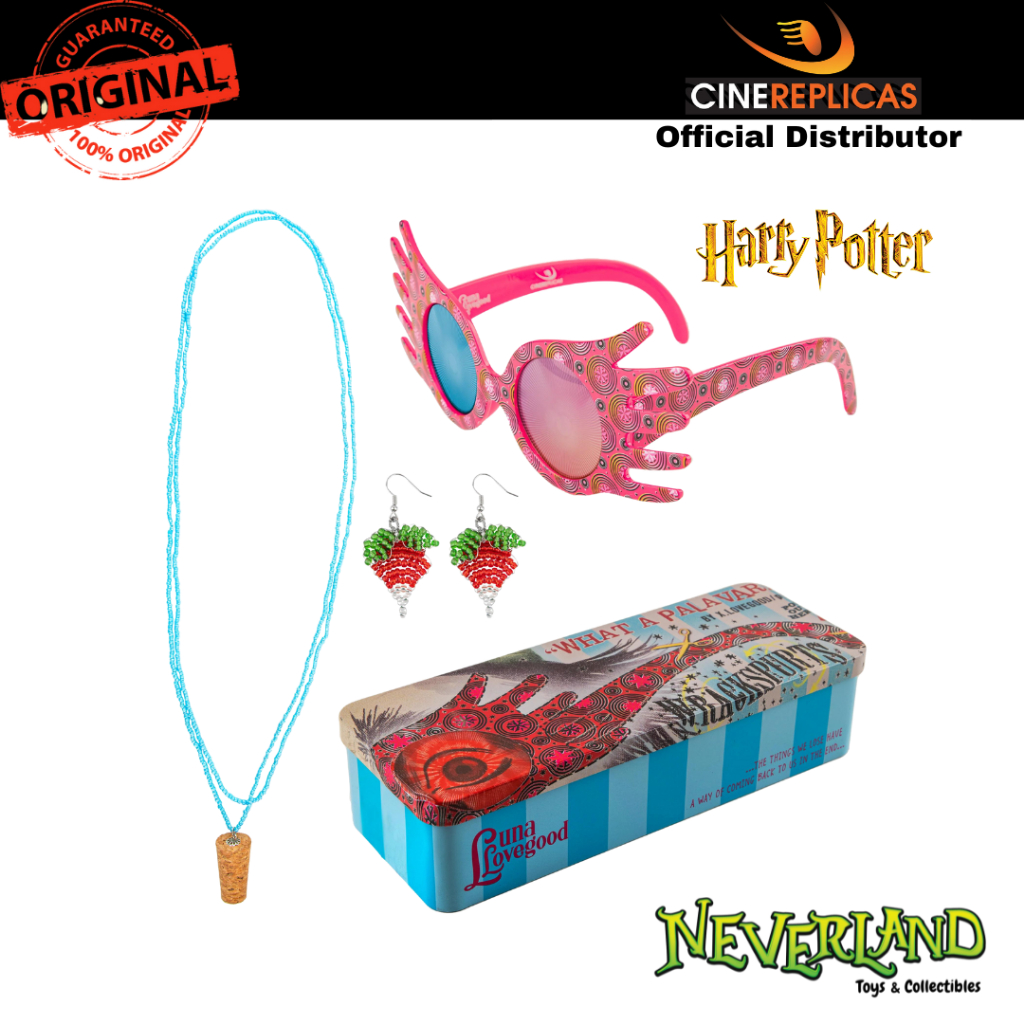 (Cinereplicas) HarryPotter Luna Lovegood Trinket Trio Spectrespecs Necklace Earrings