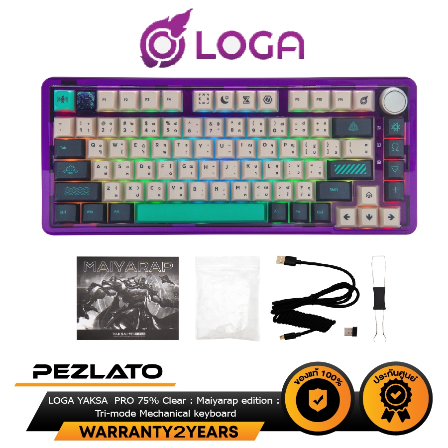 LOGA YAKSA  PRO 75% Clear : Maiyarap Edition : Tri-mode Mechanical Keyboard