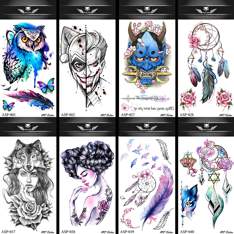 สติ๊กเกอร์แทททู ขนาด10x17cm sticker tattoo