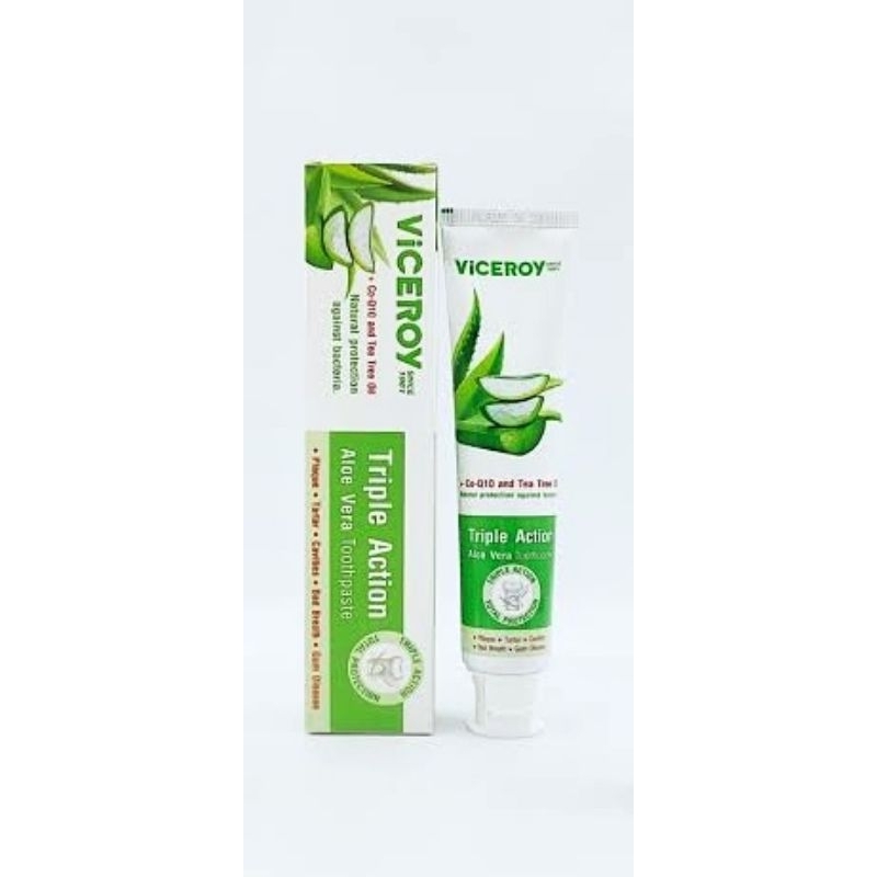 ยาสีฟันว่านหางจระเข้ถูกสุดหลอดใหญ่ 120g. VICEROY Aloe Vera Toothpaste