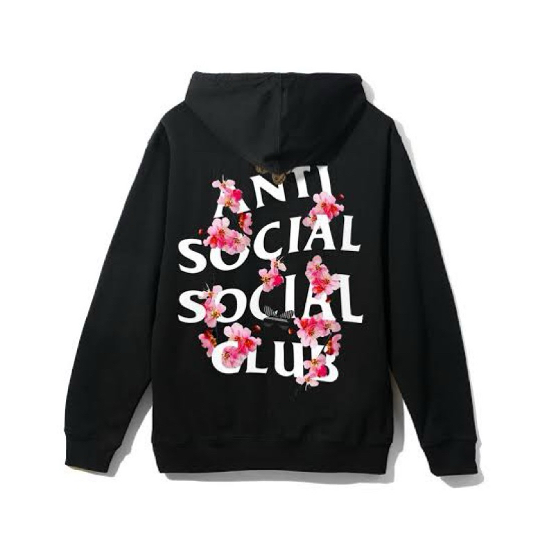 ลดราคาเสื้อฮู้ดแขนยาว Anti Social Social Club hoodie ดอกซากุระของแท้