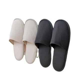 (S-1098) รองเท้าสลิปเปอร์ สีสุภาพ ดำ/เทา รองเท้าลำลอง รับแขก ใส่ในบ้าน ออฟฟิศ โรงแรม เนื้อผ้าดี ใส่นุ่ม มี 2 สี