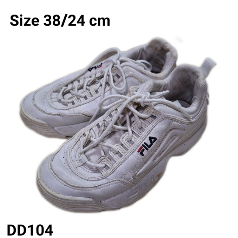 (DD104) มีตำหนิ* รองเท้าผ้าใบมือสอง Size 38/24 cm : Fila