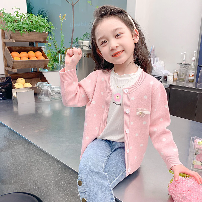 พร้อมส่ง เสื้อกันหนาวไหมพรมเด็ก สเวตเตอร์ งานดีน่ารักมาก เสื้อแฟชั่นเด็กผู้หญิง