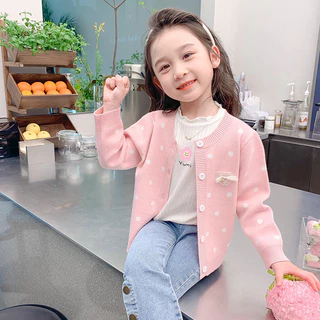 พร้อมส่ง เสื้อกันหนาวไหมพรมเด็ก สเวตเตอร์ งานดีน่ารักมาก เสื้อแฟชั่นเด็กผู้หญิง