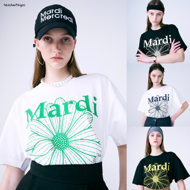 [พร้อมส่ง/ของแท้] Mardi Mercredi Tshirt Flowermardi/Ddanji