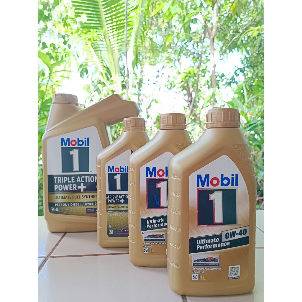 น้ำมันเครื่องยนต์เบนซินและดีเซล Mobil1 0W-40  สังเคราะห์แท้