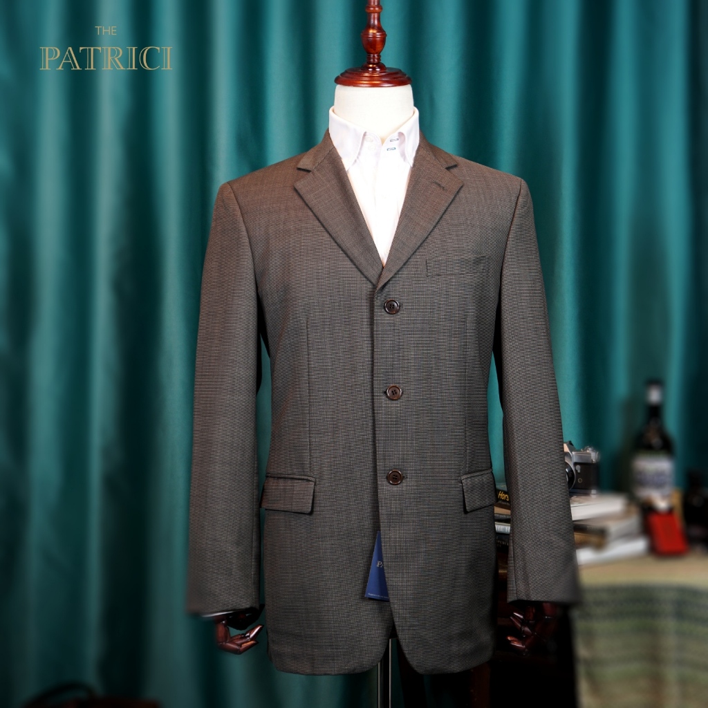 Ermenegildo Zegna - เสื้อสูท เบลเซอร์ Balzer Jacket สี Peanut texture canvas