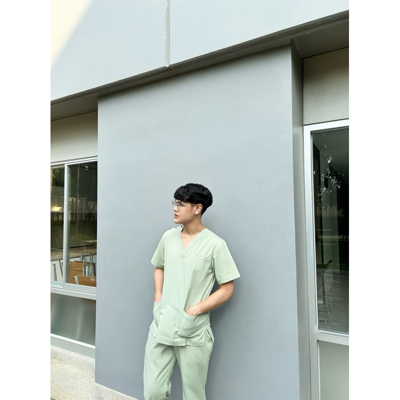 scrub : Avocado green (ชุดสครับพร้อมส่ง) กางเกง (pant)