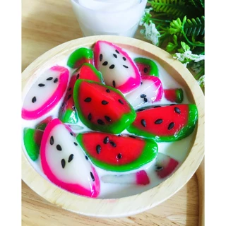 เม็ดบัวลอยรูปแก้วมังกร+แตงโม Home made100%ต้นตำรับสูตรคุณยาย By jasmine300กรัม