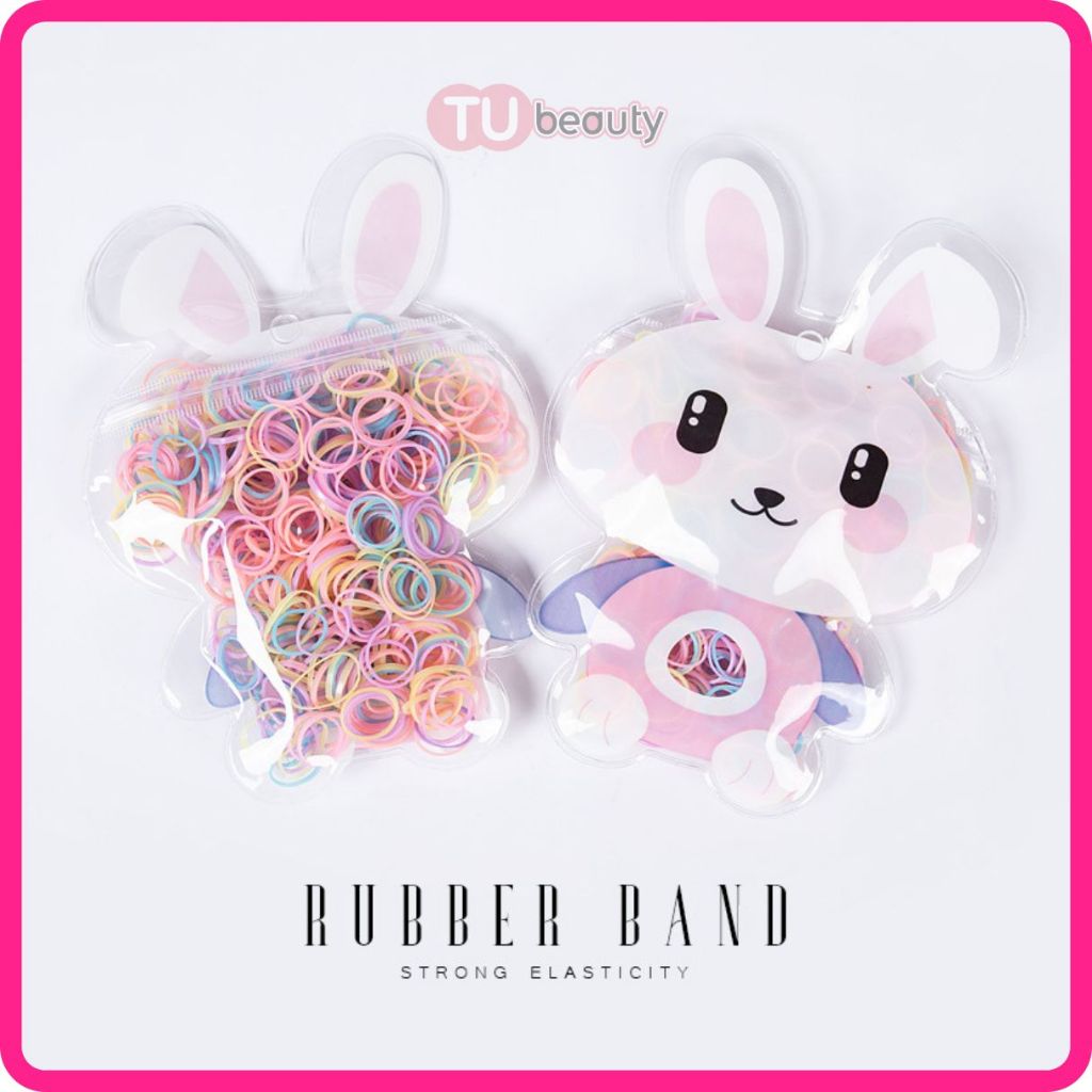 ยางรัดผม ยางรัดผมเด็ก วงเล็ก กระเป๋ากระต่ายซิปล็อค 🐰