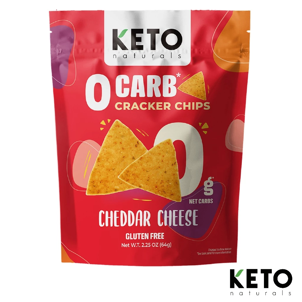 Keto crackers zerocarb no sugar(Cheddar Cheese)แครกเกอร์คีโต แครกเกอร์สุขภาพ ไม่มีคาร์บ รสเชดดาร์ชีส