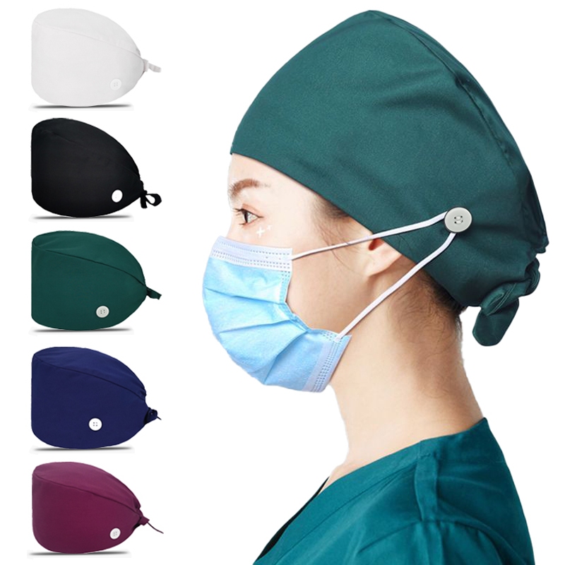 หมวกผ่าตัด หมวกห้องผ่าตัด หมวกคลุมผมห้องผ่าตัด  ฝ้ายแท้ ระบายอากาศดี มีหลายสี ผ้าโทเรหนา ยืดหยุ่น