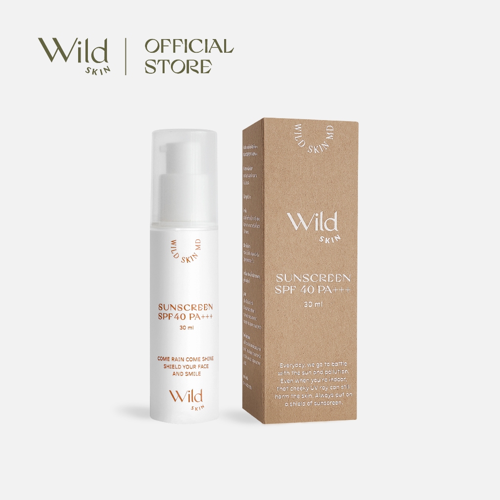 Wild Skin Sunscreen SPF 40 PA+++ 30 ml. สกินแคร์ สกินแคร์บำรุงผิวหน้า ผลิตภัณฑ์ปกป้องผิวจากแสงแดด