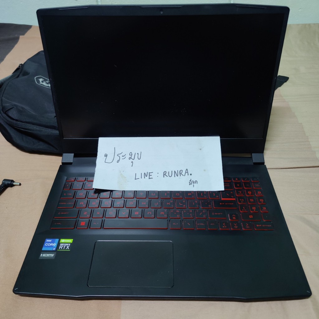 notebook laptop I7-12700H / rtx3050 / 15.6" 144fps / ram64gb / ssd gen4 512 msi gf66 12U มือสอง